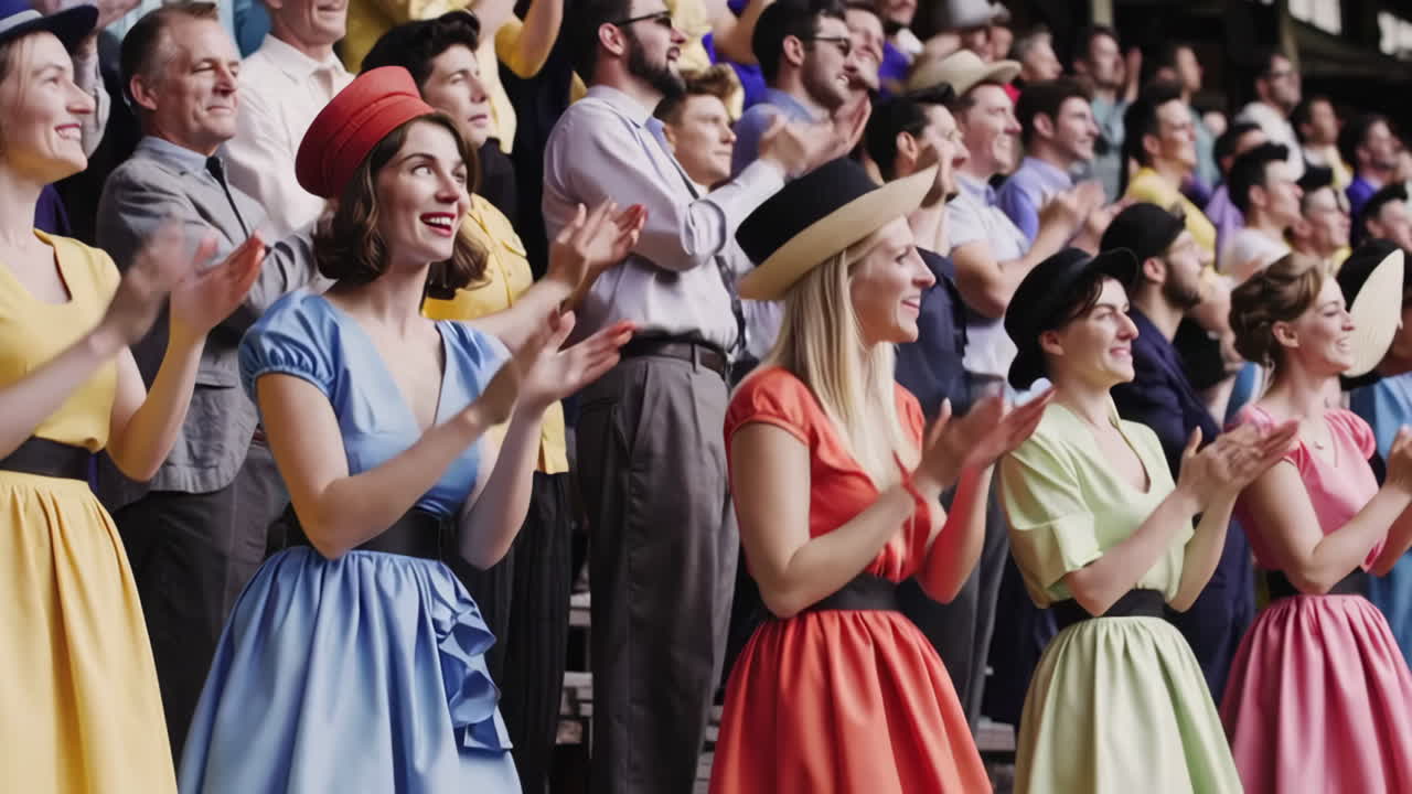 multitud vintage en un evento deportivo