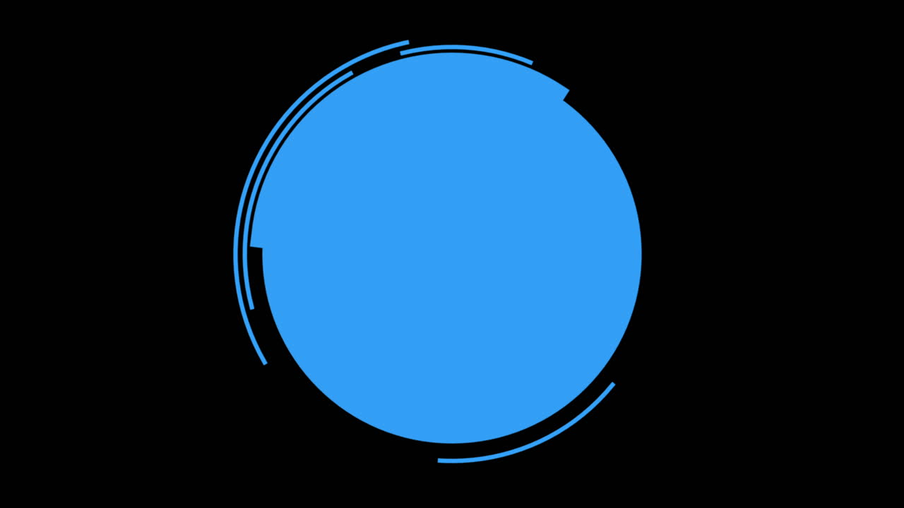 모션 추상적 인 기하학적 파란색 원 복고풍 배경