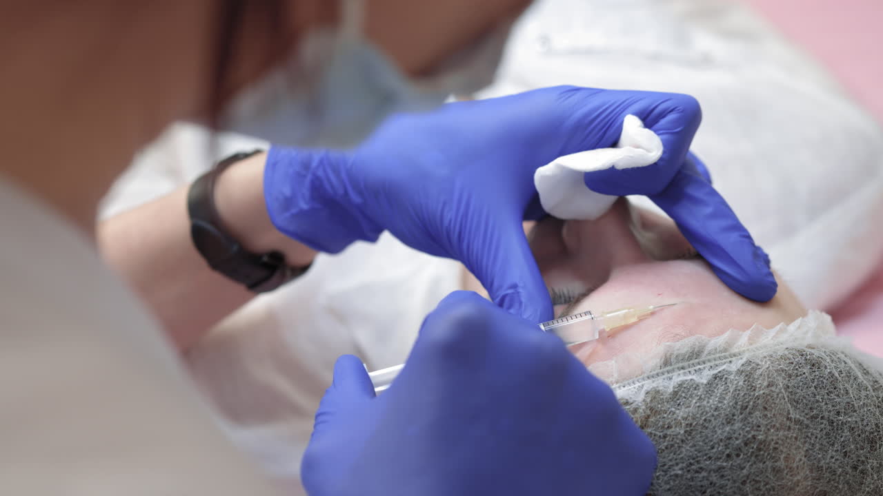 tratamiento cosmético por inyección facial