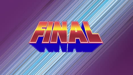 animation of word final arcade gaming