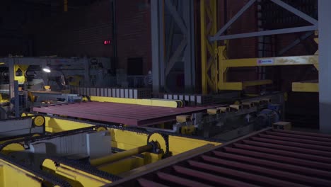 automated brick production line in a factory