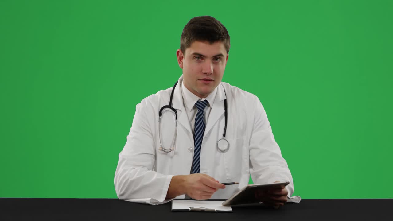 Giovane medico in camice
