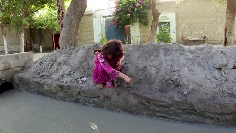 the graceful girl by the stream