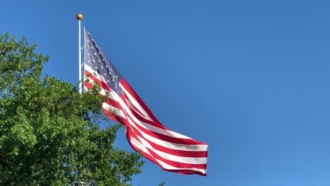 american flag waving slow motion