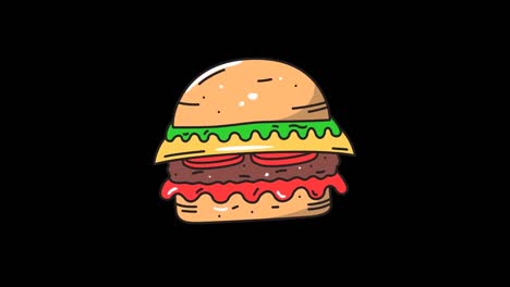 animation of hamburger icon on black background