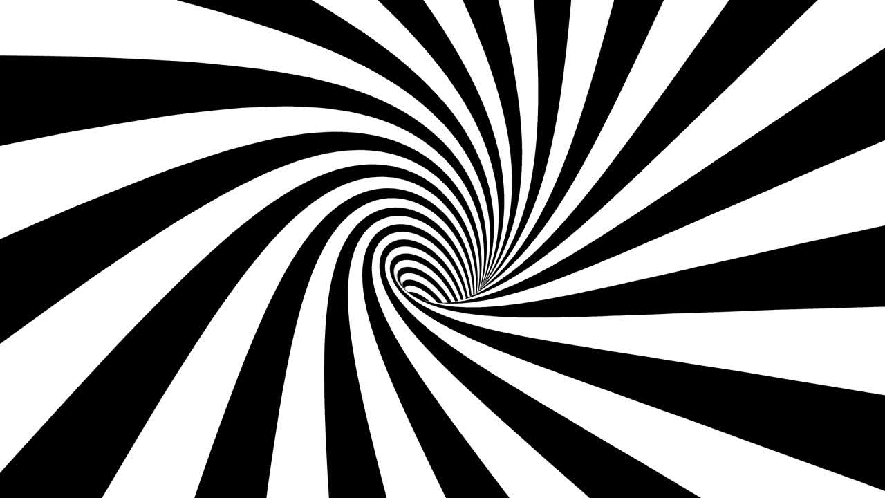 espiral hipnótica 4k 50fps en blanco y negro
