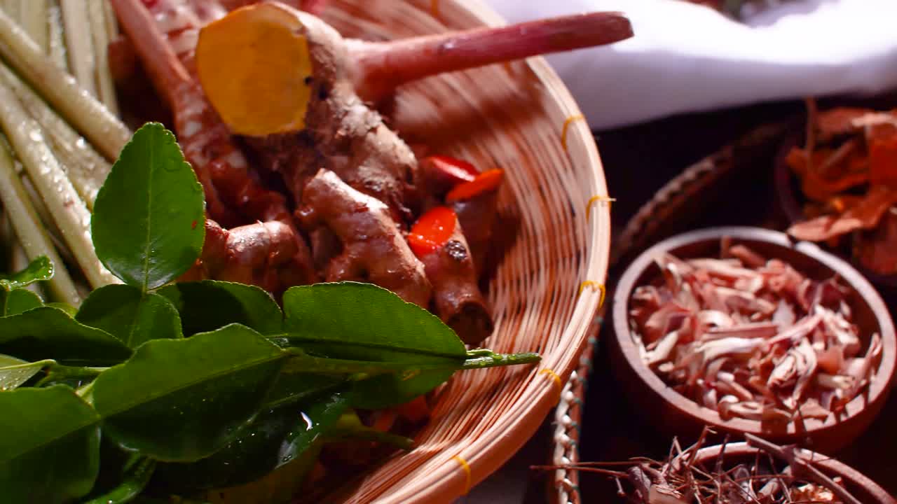 de la fabricación de compresas de hierbas, ingrediente de cerca