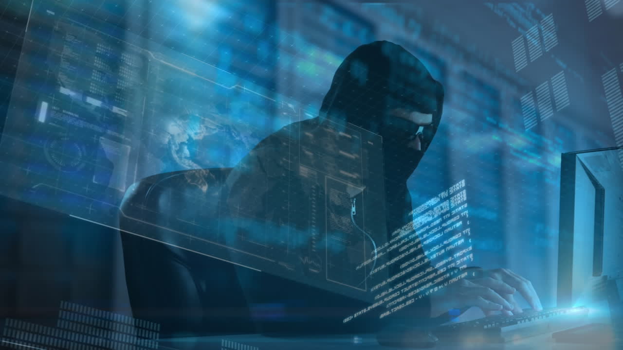 hackers pirateando computadoras con datos