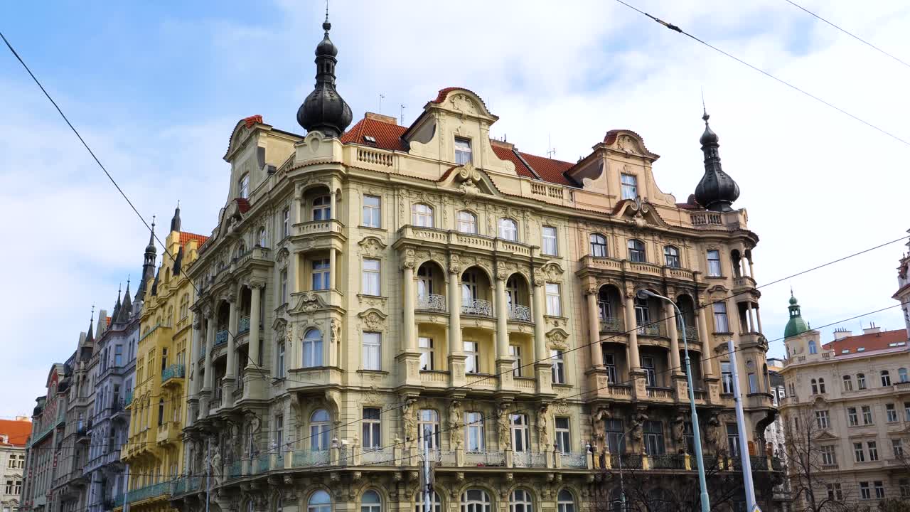 Jir&aacute;skovo Square architecture, building across Milunić's and Gehry's Dancing House Prague