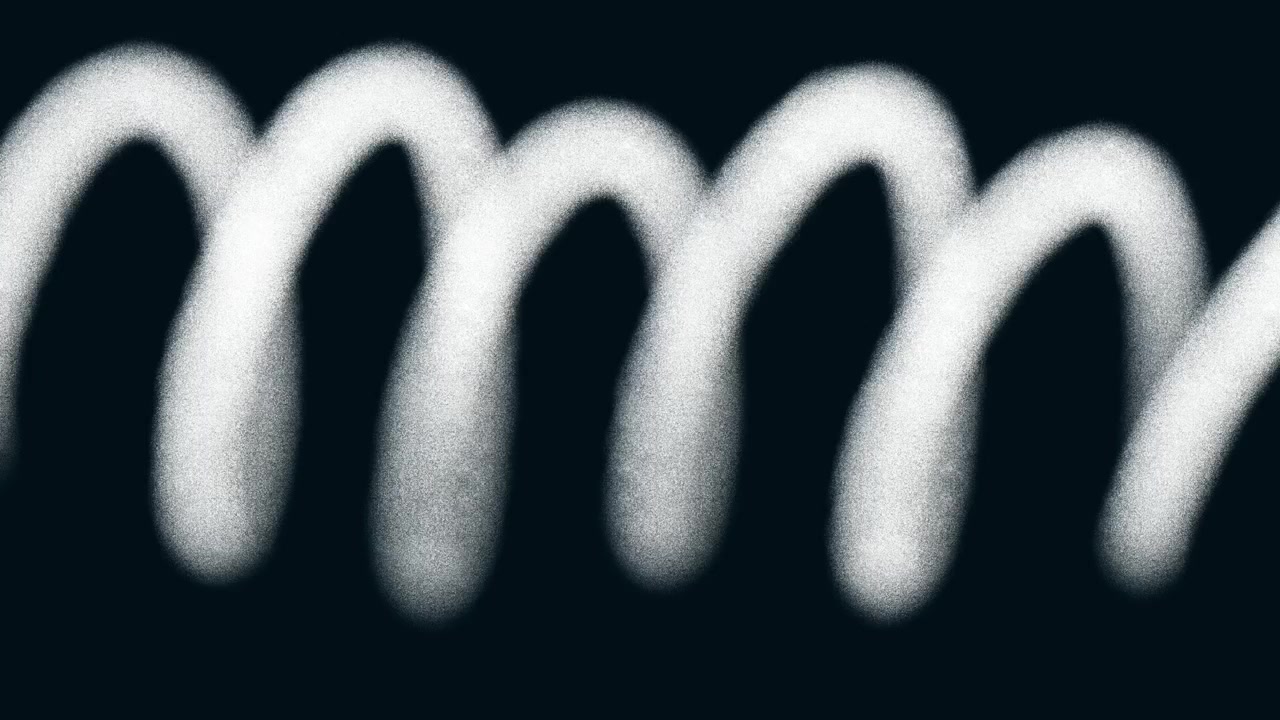 Forma a spirale bianca animata che si muove su uno sfondo scuro