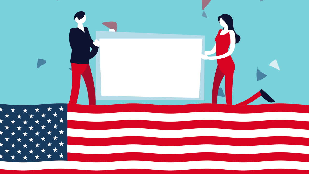 미국 발 위 에  빈 표지판 을 들고 있는 사람 들