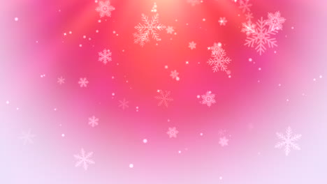 copos de nieve blancos cayendo y nieve con confeti en el cielo nocturno