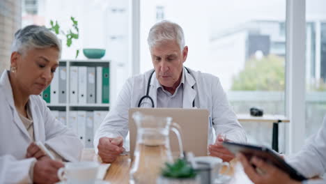 Medical,-discussion-and-group-of-doctors