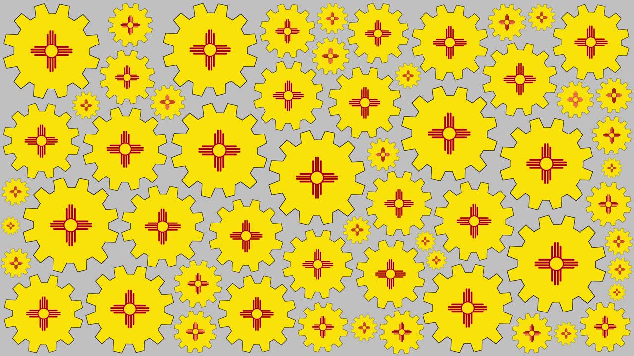 nueva mexico bandera del estado de estados unidos marchas giratorias fondo