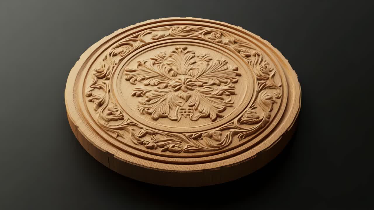Ornate Wooden Decorative Plate