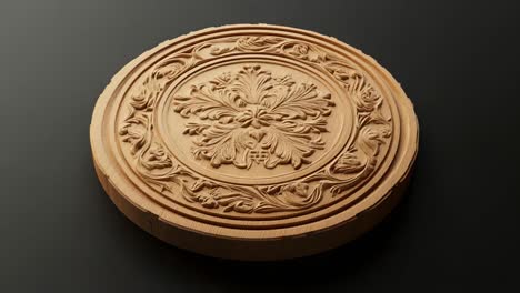 ornate wooden decorative plate