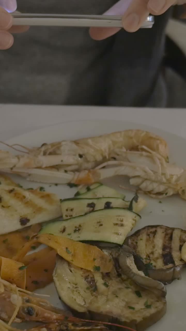 Grilled Seafood and Vegetables