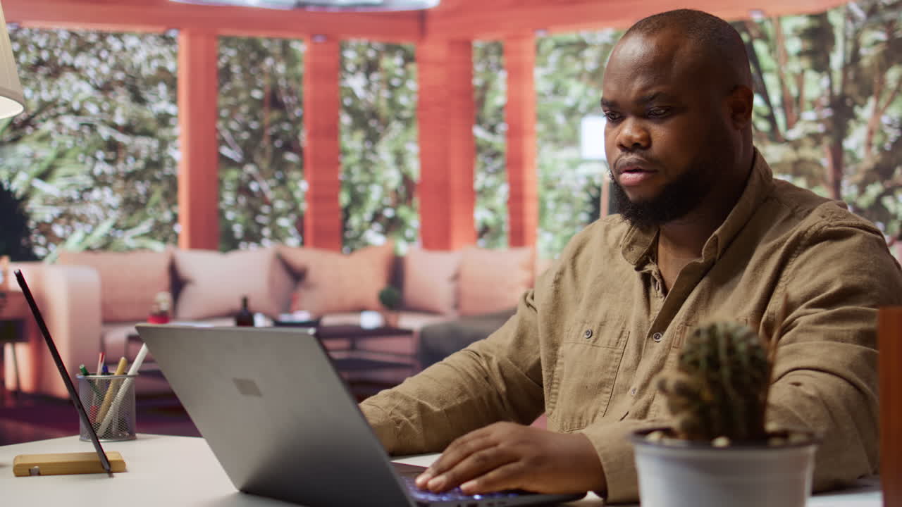 Freelancer at home conducting business analysis and creating financial reports