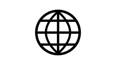 circuito de animación del logotipo de conexión a internet mundial