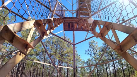 abandonned fire lookout tower misisng steps in national forest