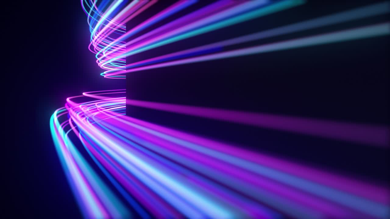 Abstract neon light streaks motion background