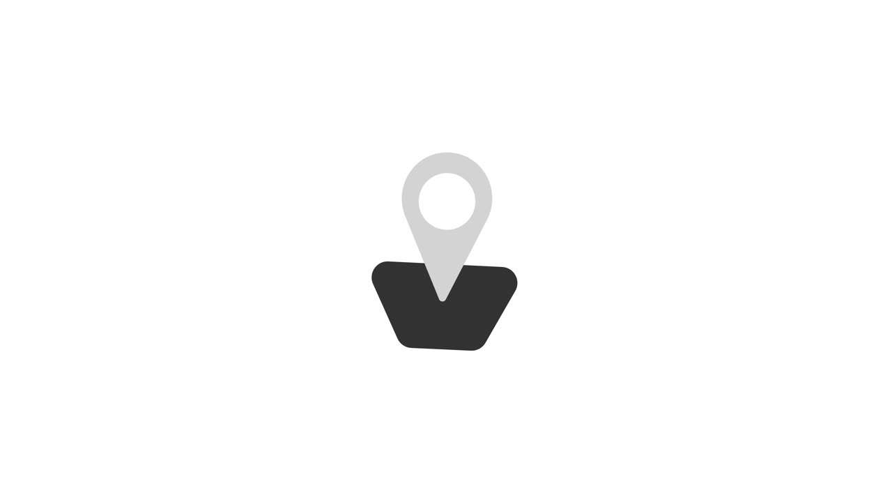 Animated Location Pin Icon Appearing and Disappearing