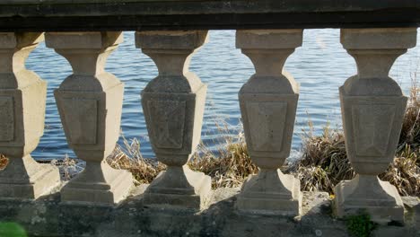 bright scenic footage taken around the trentham gardens estate, uk