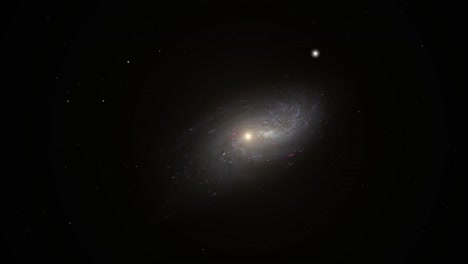 galaxia espiral que se mueve en las profundidades del universo