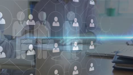 hombres de negocios e iconos de perfil