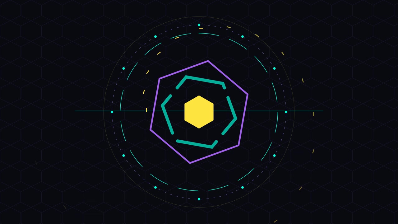 Abstract Digital Hexagon Interface Animation
