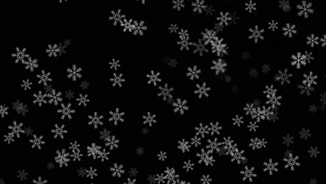 abstract falling winter snow seamless loop animation green screen alpha big and small isolated