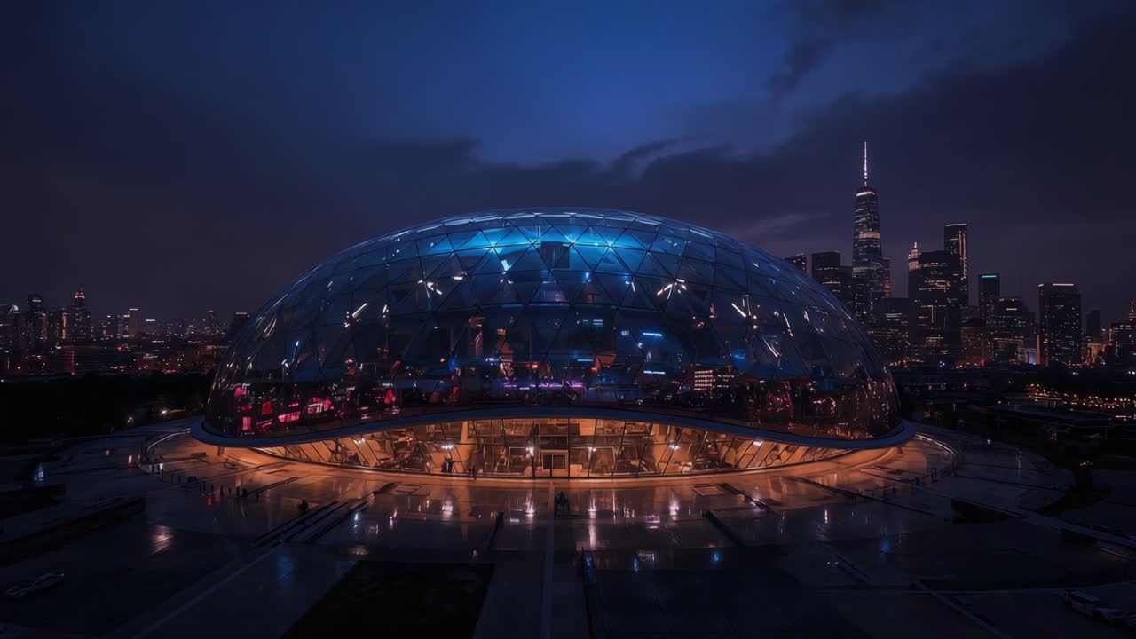 Night view of architecture in the city