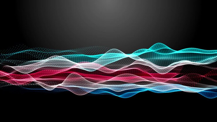 Fantastic animation with wave object in slow motion, 4096x2304 loop 4K