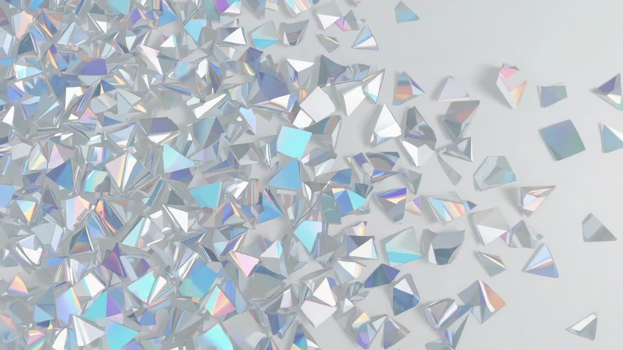 Abstract Iridescent Shattered Glass Shards Background