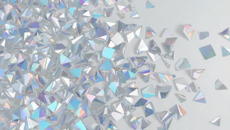 abstract iridescent shattered glass shards background