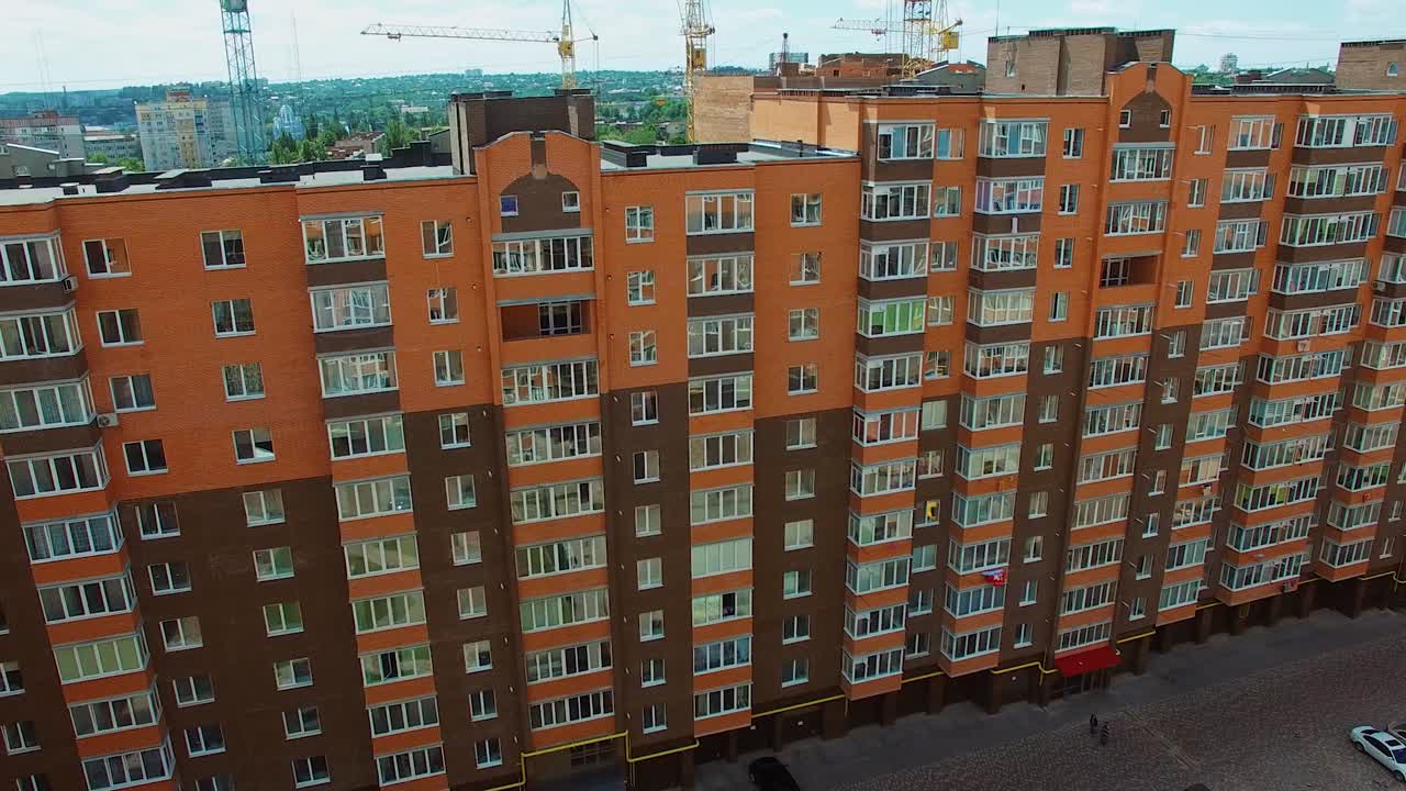 Modern residential complex. Modern luxury urban apartment building exterior