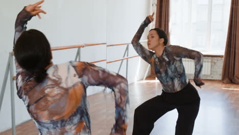 a dancer practicing in a studio