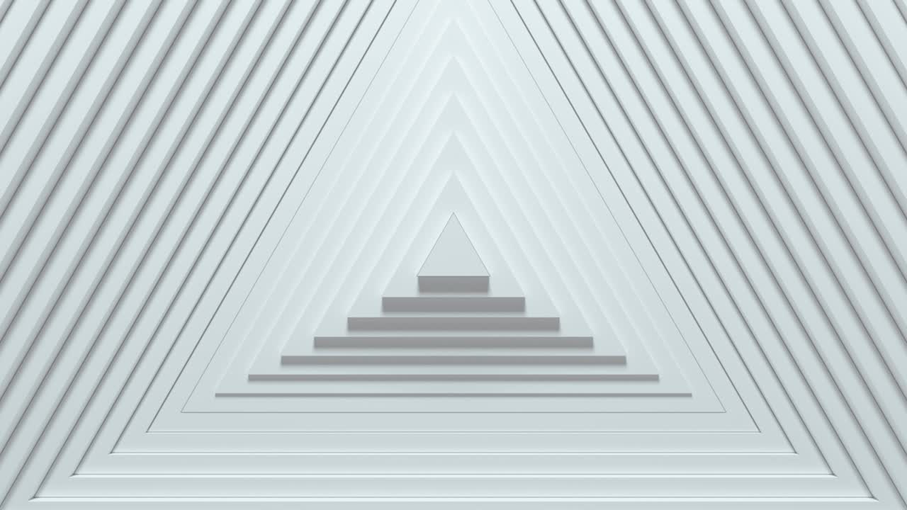 오프 효과를 가진 추상 삼각형 패턴, 색 빈 삼각형의 애니메이션, 비즈니스 프레젠테이션을 위한 추상적인 배경, 원활한 루프, 4k 3d 렌더링