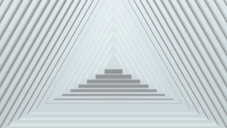 abstract triangles pattern with offset effect. animation of white blank triangles. abstract background for business presentation. seamless loop 4k 3d render