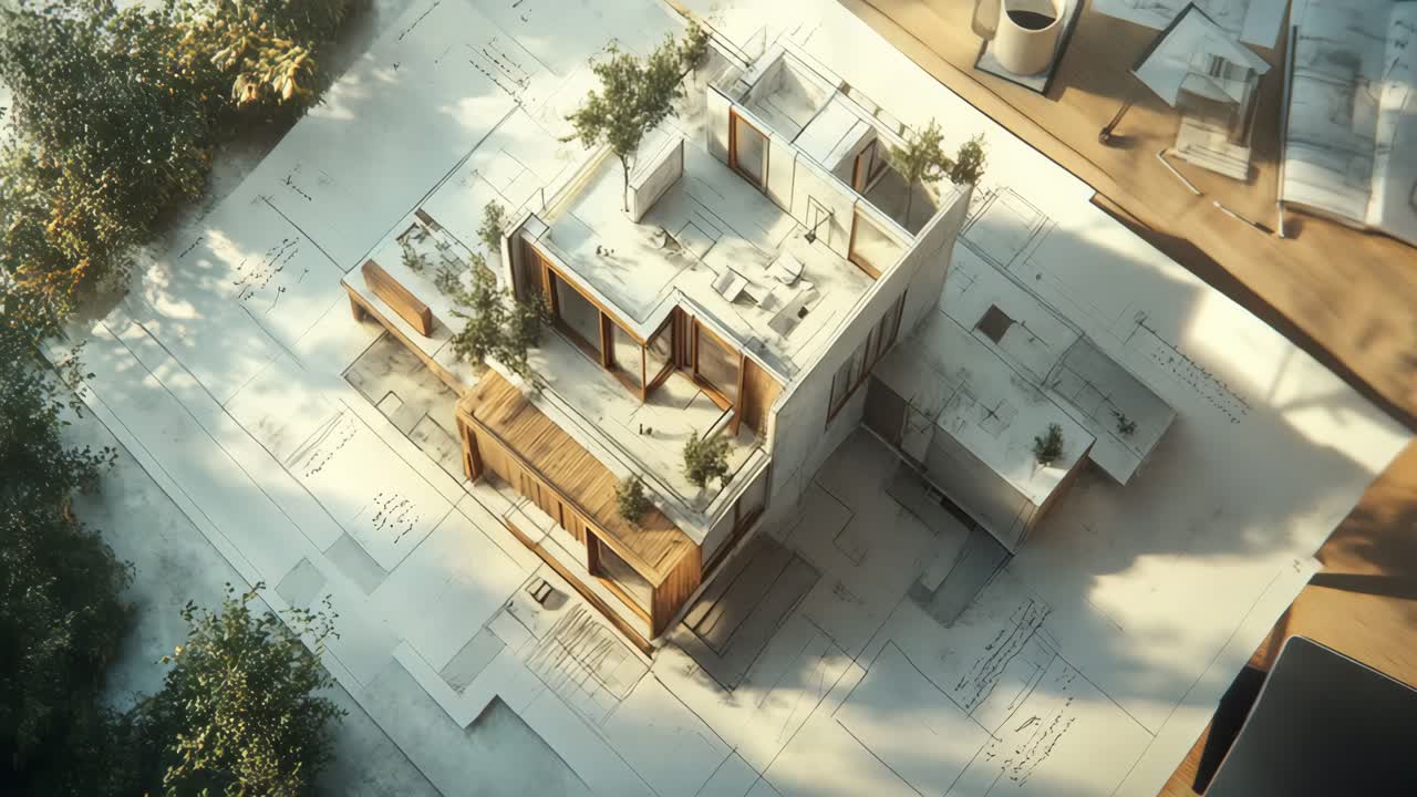 Architectural Model of a Modern House