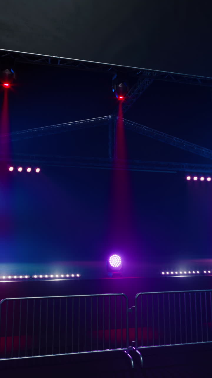 Empty Stage with Colorful Lighting