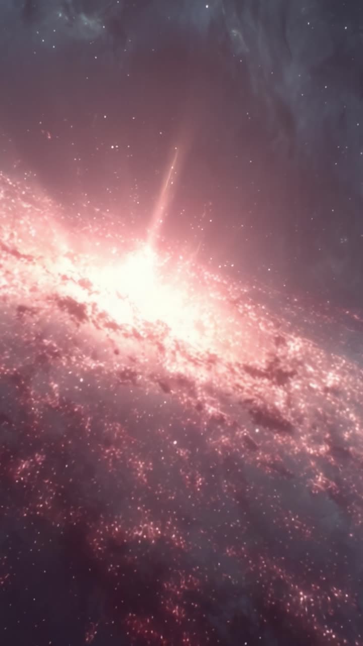 A breathtaking cosmic explosion illuminates the vastness of space, showcasing the vibrant hues and intricate textures of a colorful galaxy bursting forth with energy and brilliance