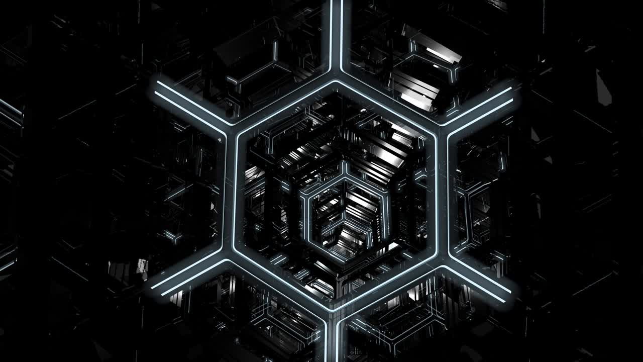 viajando a través de un túnel futurista - bucle