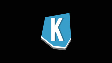 la letra azul k