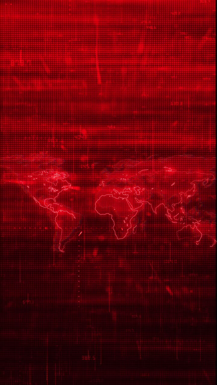 Digital cyberspace particles red digital information global connection concept technology futuristic