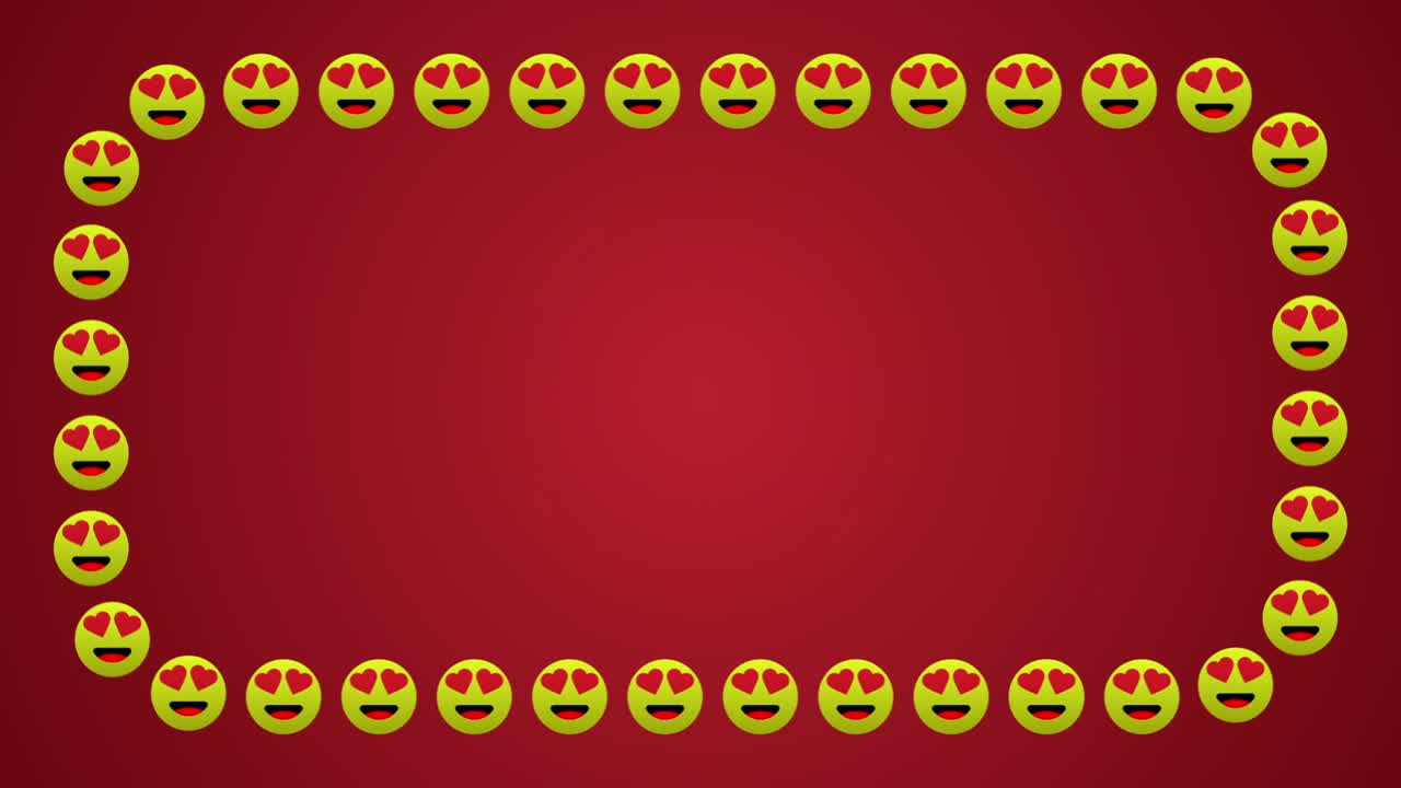 사랑스러운 행복한 미소 아이콘 프레임