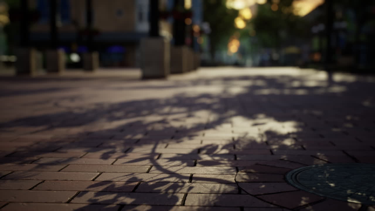 비어있는 거리가 있는 작은 마을