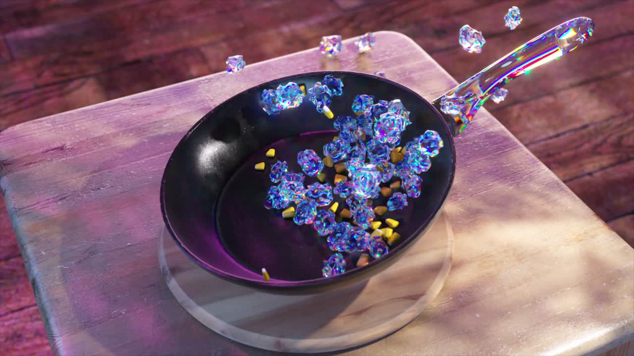 에 있는 다채로운 얼음 어리