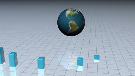 Blue-bar-graph-with-a-world-globe