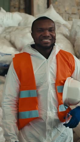 recycling facility worker